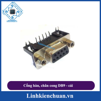 Cổng hàn chân cong DB9 cái